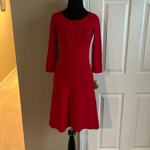 Ann Taylor Red fit and flare dress